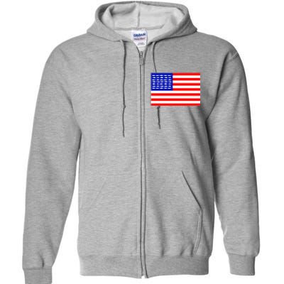 American Fishing Flag Full Zip Hoodie