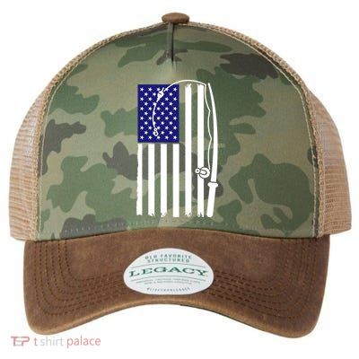 American Fishing Rod & Hook Flag Legacy Tie Dye Trucker Hat