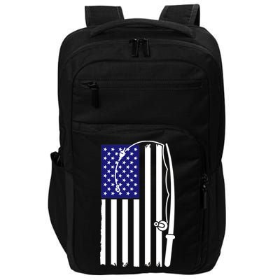 American Fishing Rod & Hook Flag Impact Tech Backpack