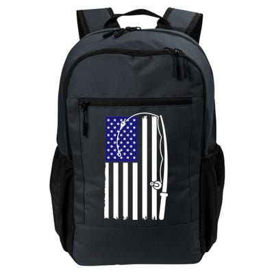 American Fishing Rod & Hook Flag Daily Commute Backpack