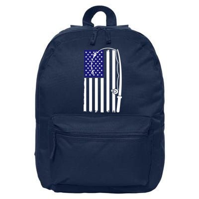 American Fishing Rod & Hook Flag 16 in Basic Backpack