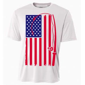 American Fishing Rod & Hook Flag Cooling Performance Crew T-Shirt