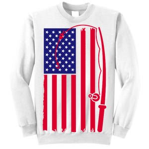 American Fishing Rod & Hook Flag Sweatshirt