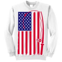 American Fishing Rod & Hook Flag Sweatshirt