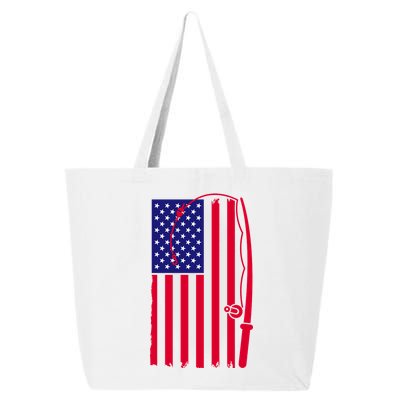 American Fishing Rod & Hook Flag 25L Jumbo Tote