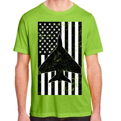 American Flag Airplane Pilot Adult ChromaSoft Performance T-Shirt