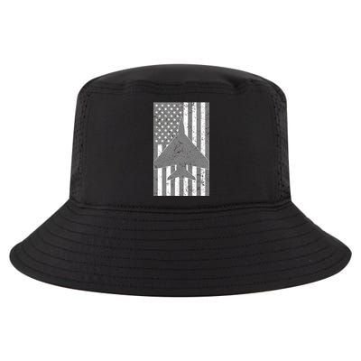 American Flag Airplane Pilot Cool Comfort Performance Bucket Hat