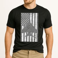 American Flag Airplane Pilot Cooling Performance Crew T-Shirt