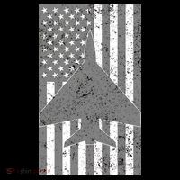 American Flag Airplane Pilot Full-Length Apron With Pockets