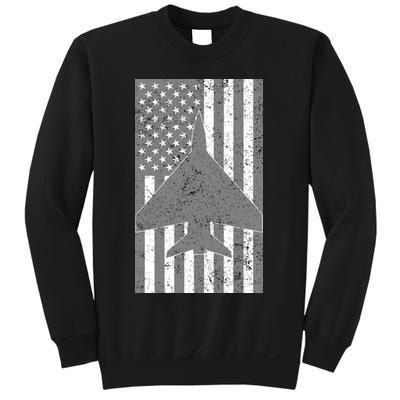 American Flag Airplane Pilot Sweatshirt