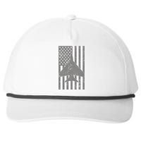 American Flag Airplane Pilot Snapback Five-Panel Rope Hat