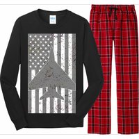 American Flag Airplane Pilot Long Sleeve Pajama Set