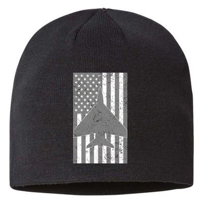 American Flag Airplane Pilot Sustainable Beanie