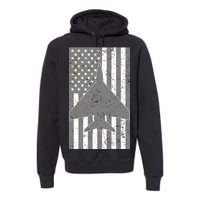 American Flag Airplane Pilot Premium Hoodie