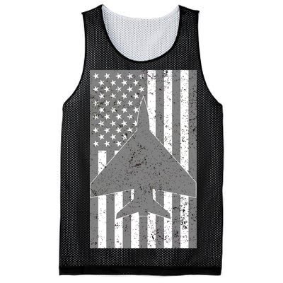 American Flag Airplane Pilot Mesh Reversible Basketball Jersey Tank