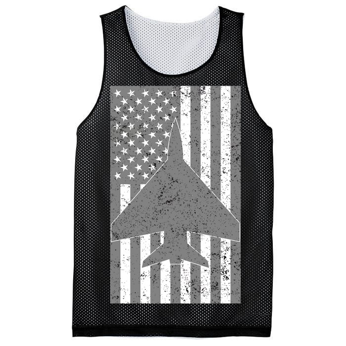 American Flag Airplane Pilot Mesh Reversible Basketball Jersey Tank