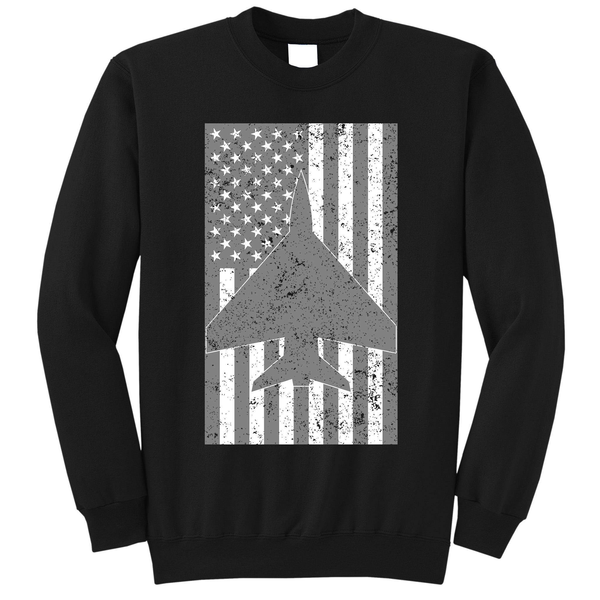 American Flag Airplane Pilot Tall Sweatshirt