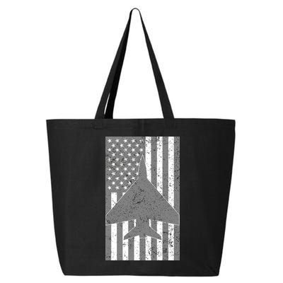 American Flag Airplane Pilot 25L Jumbo Tote