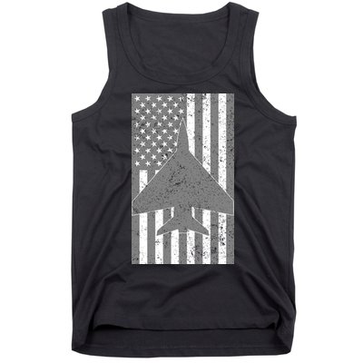 American Flag Airplane Pilot Tank Top