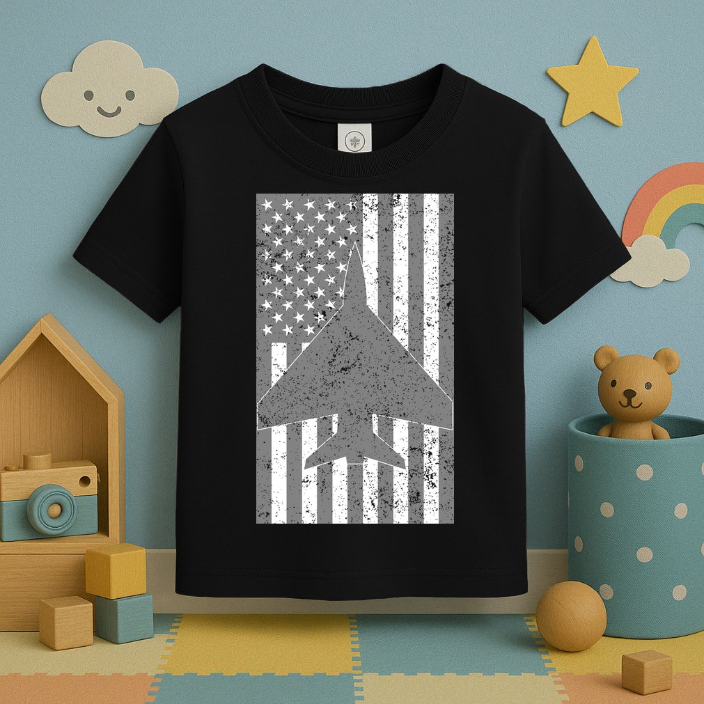 American Flag Airplane Pilot Toddler T-Shirt