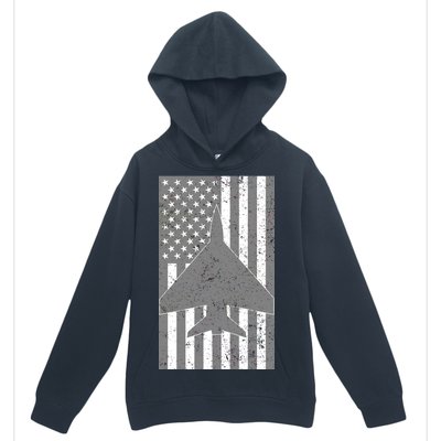 American Flag Airplane Pilot Urban Pullover Hoodie