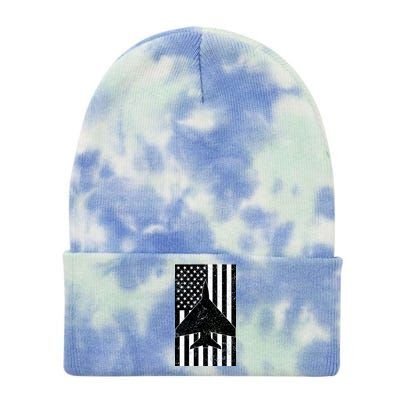 American Flag Airplane Pilot Tie Dye 12in Knit Beanie