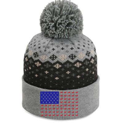 American Flag Dachshund Dog The Baniff Cuffed Pom Beanie