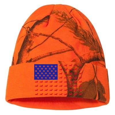 American Flag Dachshund Dog Kati Licensed 12" Camo Beanie