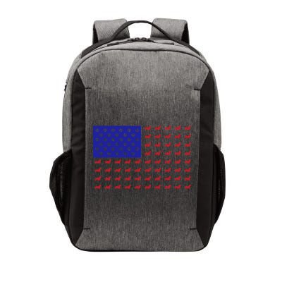 American Flag Dachshund Dog Vector Backpack