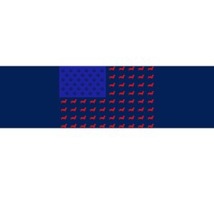 American Flag Dachshund Dog Bumper Sticker