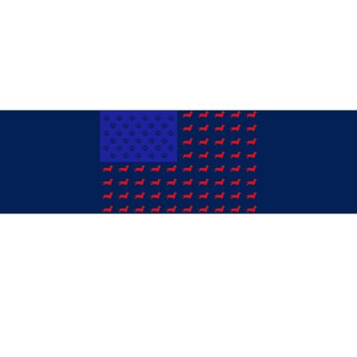 American Flag Dachshund Dog Bumper Sticker