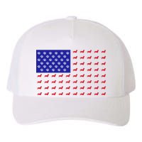 American Flag Dachshund Dog Yupoong Adult 5-Panel Trucker Hat