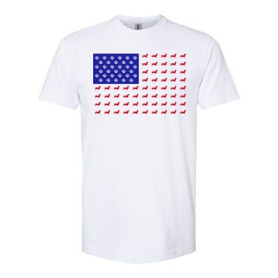 American Flag Dachshund Dog Softstyle CVC T-Shirt