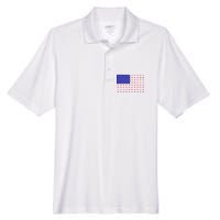 American Flag Dachshund Dog Men's Origin Performance Pique Polo