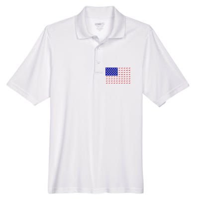 American Flag Dachshund Dog Men's Origin Performance Pique Polo