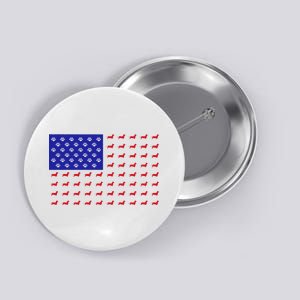 American Flag Dachshund Dog Button