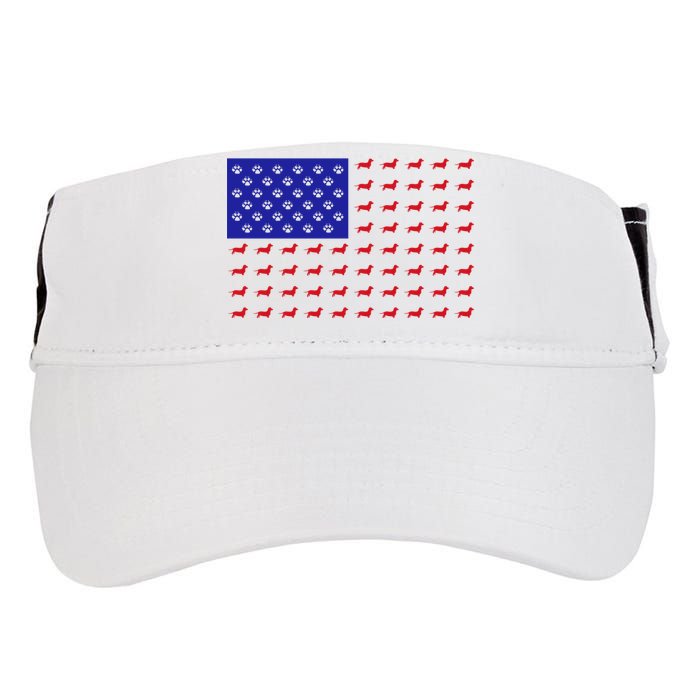 American Flag Dachshund Dog Adult Drive Performance Visor