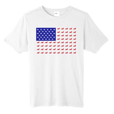 American Flag Dachshund Dog Tall Fusion ChromaSoft Performance T-Shirt