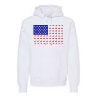 American Flag Dachshund Dog Premium Hoodie