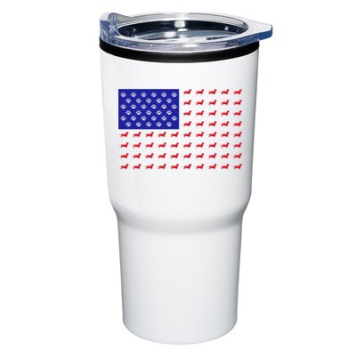 American Flag Dachshund Dog Tumbler