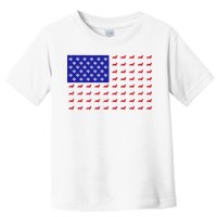 American Flag Dachshund Dog Toddler T-Shirt