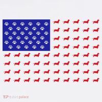 American Flag Dachshund Dog Women's V-Neck T-Shirt