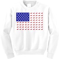 American Flag Dachshund Dog Kids Sweatshirt