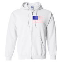 American Flag Dachshund Dog Full Zip Hoodie