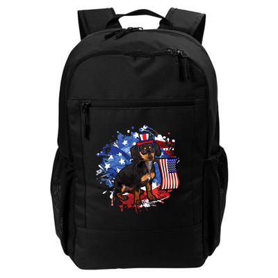 American Flag Dachshund Dog Cool Backpack