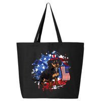 American Flag Dachshund Dog Cool 25L Jumbo Tote