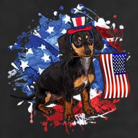 American Flag Dachshund Dog Cool 25L Jumbo Tote