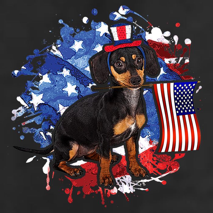 American Flag Dachshund Dog Cool 25L Jumbo Tote