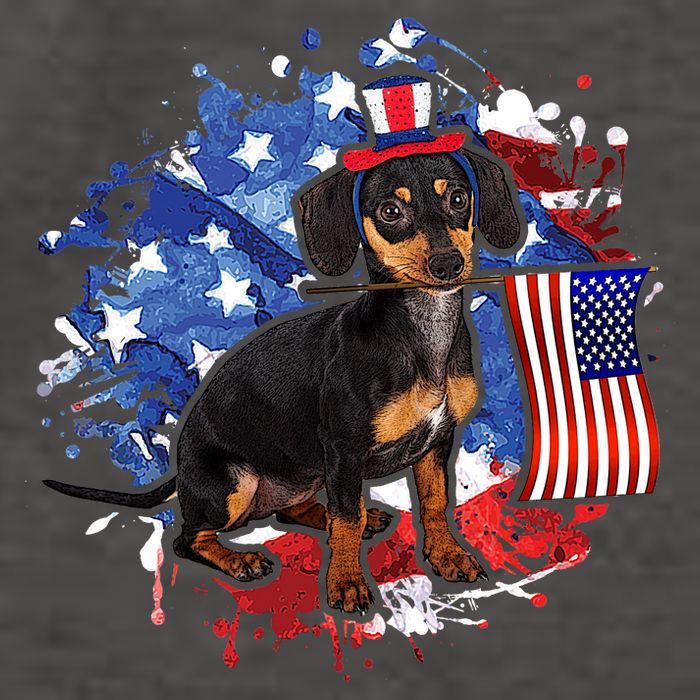 American Flag Dachshund Dog Cool Vector Backpack
