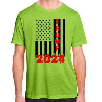 American Flag Design Trump 2024 Adult ChromaSoft Performance T-Shirt